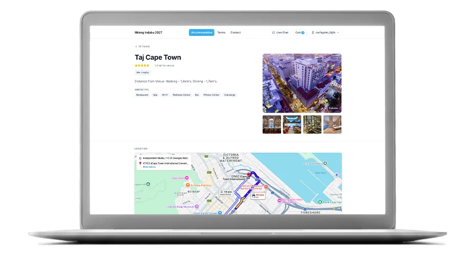Laptop with iccommodate booking system