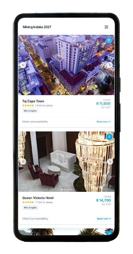 Mobile with iccommodate booking system